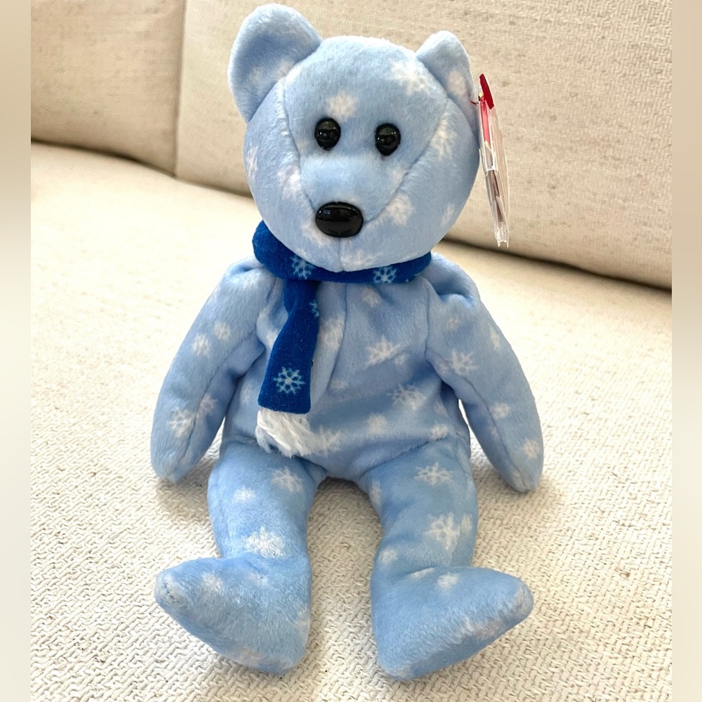 Mint Condition Ty Beanie Baby Holiday Teddy 1999 Single Layer Tush Tag